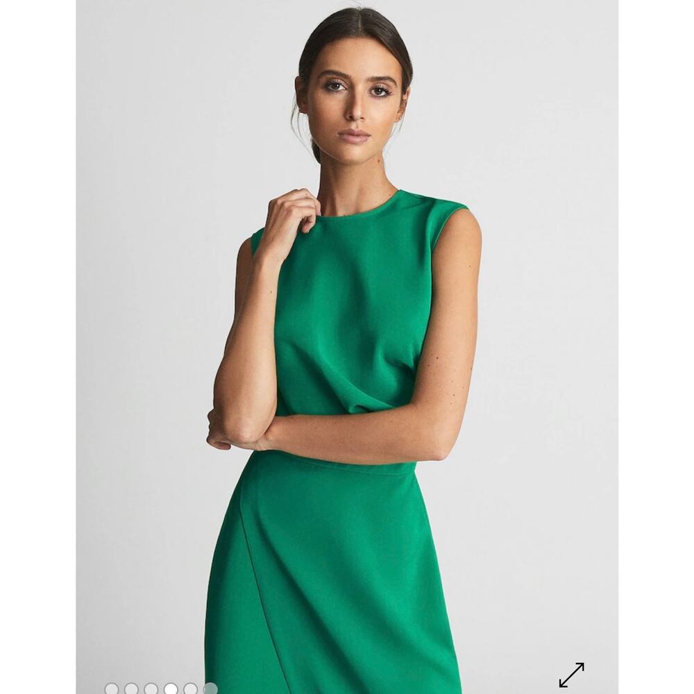 REISS Layla Bodycon Dress in Green Size 4 NWT - Picture 5 of 15